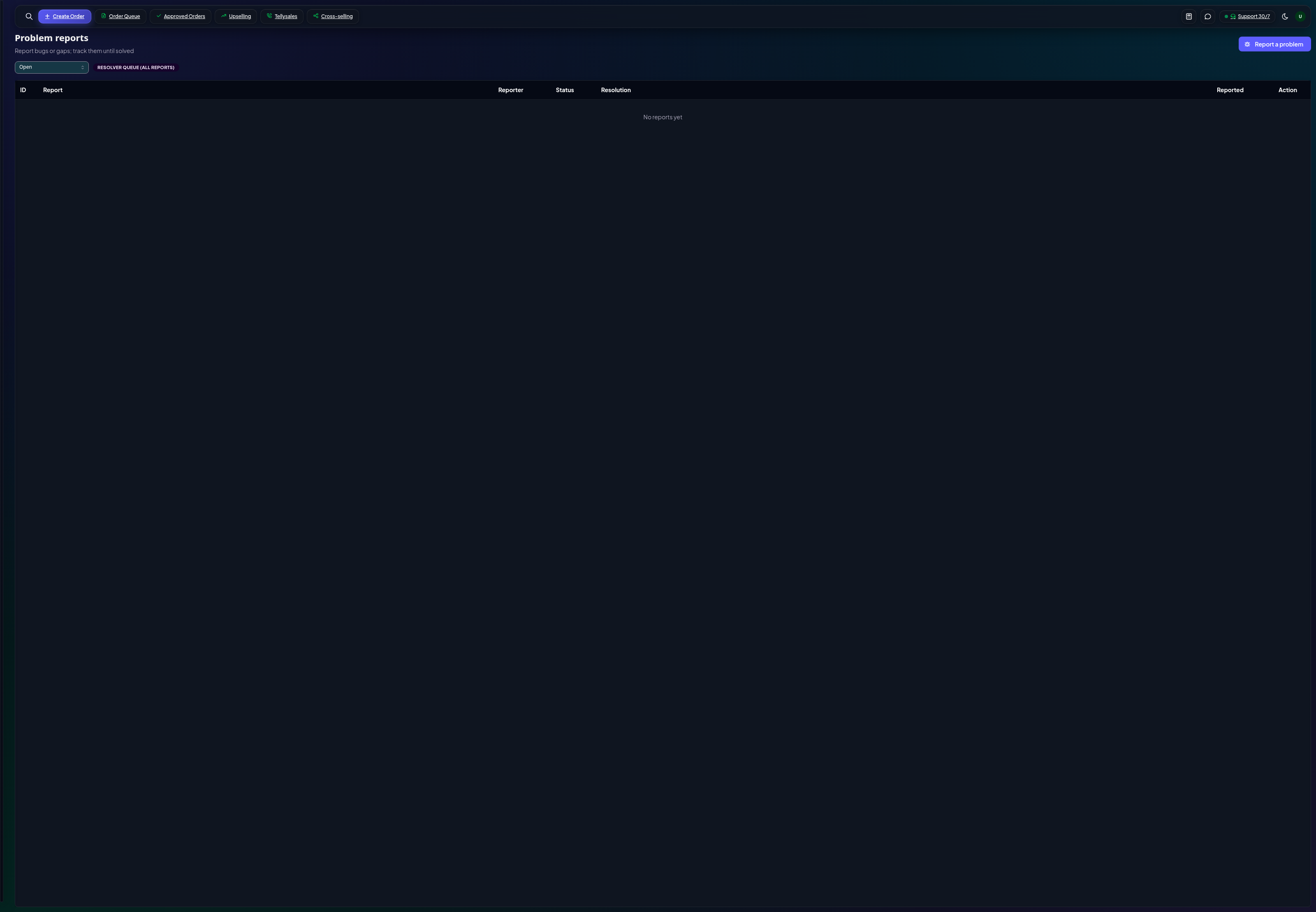Bug reports queue