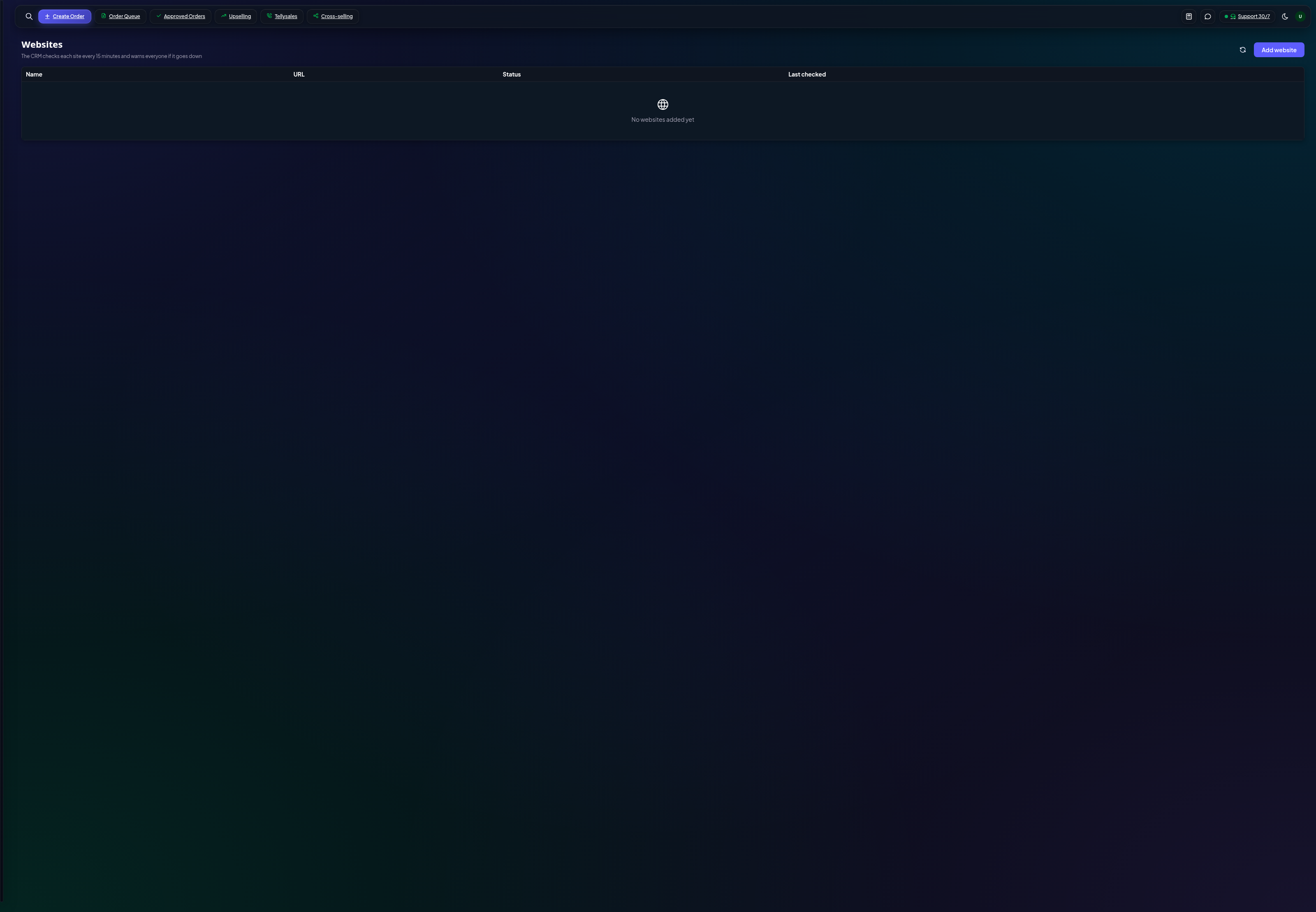 Websites monitor